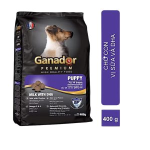 Hạt cho chó con Ganador sữa & DHA 400gr