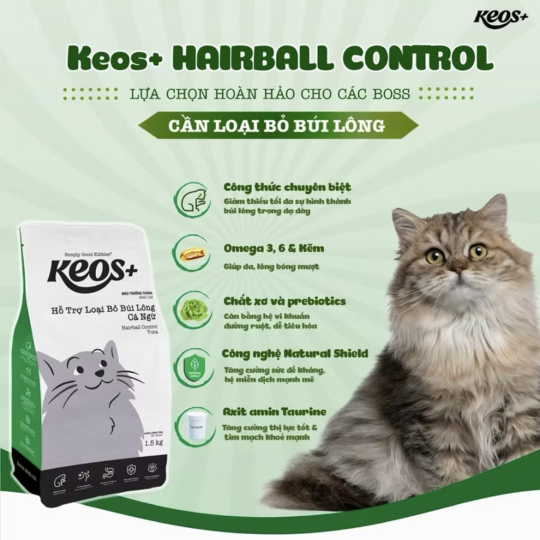 Hạt keos cho mèo tiêu búi lông 350gr