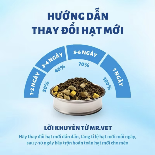 Mr Vet hạt mix topping cho mèo T4 1kg