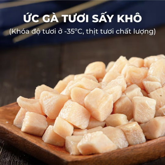Gà sấy viên cho chó mèo 90gr