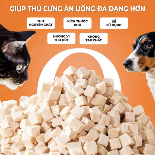 Gà sấy viên cho chó mèo 90gr