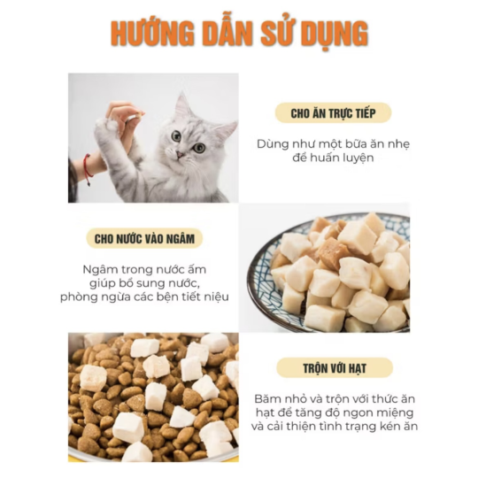 Gà sấy viên cho chó mèo 90gr